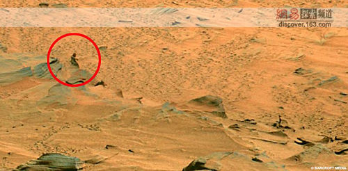火星上的神秘女子：好奇号传回的火星照片惊现火星上神秘女子图