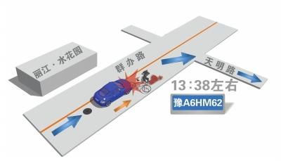 郑州女子抱狗驾车撞人图片