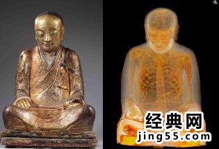 中国佛像内藏和尚真身 内脏被掏空（图）